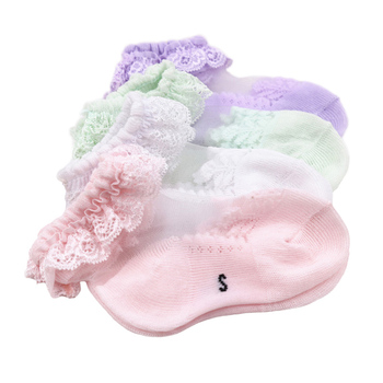 Toddler Baby Girl Cute Socks Ruffle Lace Design Cotton Short Socks Infant Children Casual Socks